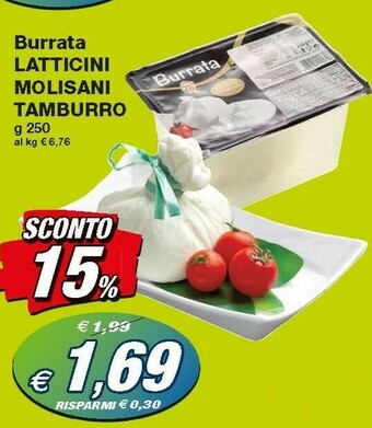 Prix Quality Tamburro Burrata Latticini Molisani offerta