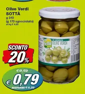Prix Quality Sottà Olive Verdi offerta