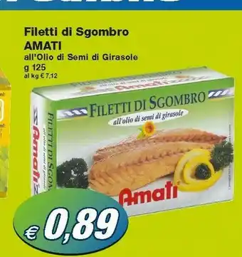 Prix Quality Amati Filetti Di Sgombro All'Olio Di Semi Di Girasole offerta