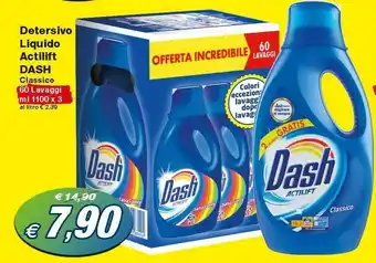 Prix Quality Dash Detersivo Liquido Lavatrice Actilift Classico offerta