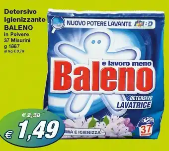 Prix Quality Baleno Detersivo Igienizzante In Polvere offerta