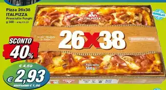 Prix Quality Italpizza Pizza 26x38 Prosciutto Funghi offerta