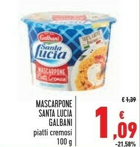 Conad Superstore Galbani Mascarpone Santa Lucia offerta