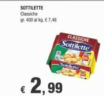 Crai Mondelez - Sottilette Le Originali Classiche 400 g(ml) offerta