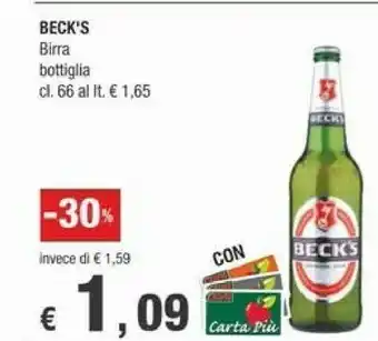 Crai Becks Beck's - Beck's 660 G(ml) offerta