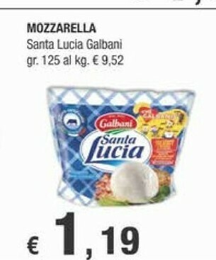Crai Galbani Mozzarella offerta