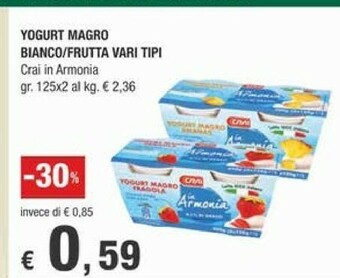 Crai Yogurt magro offerta