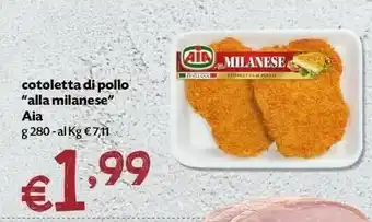 Pam Aia Cotoletta Di Pollo Alla Milanese 280 G offerta