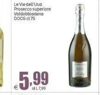 Le Vie Dell'uva Prosecco Superiore Valdobbiadene Docg