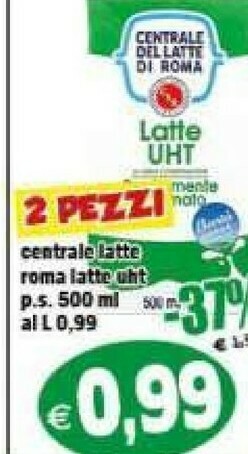Gros Centrale del latte di roma Latte parzialmente scremato offerta