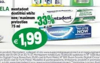 Gros Mentadent Dentifricio offerta