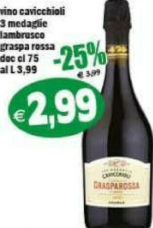 Gros Cavicchioli Lambrusco offerta