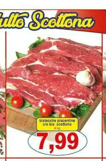 Gros Bistecche Piacentine Con Osso Bovino Adulto Scottona offerta