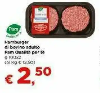Metà Pam Qualita Per Te Hamburger Di Bovino Adulto offerta