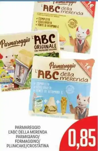 Supermercati Piccolo Parmareggio L'ABC Della Merenda Parmigiano/Formaggino/Plumcake/Crostatina offerta