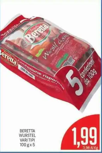 Supermercati Piccolo Beretta Wurstel Vari Tipi 100 g x 5 offerta