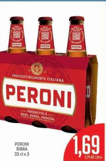 Supermercati Piccolo Peroni Birra 33 cl x 3 offerta