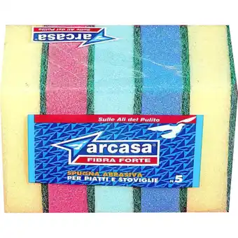 Spugne colorate con fibra 5 pezzi