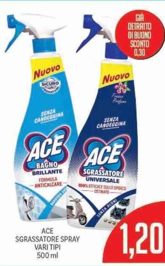 Supermercati Piccolo Ace Sgrassatore Spray Vari Tipi 500 ml offerta