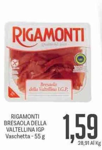 Supermercati Piccolo Rigamonti Bresaola Della Valtellina IGP Vaschetta - 55 g offerta