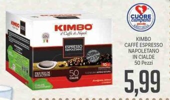 Supermercati Piccolo Kimbo Caffè Espresso Napoletano In Cialde 50 Pezzi offerta