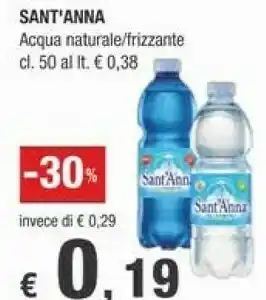 Crai Sant'anna Acqua Minerale Naturale Frizzante 500 G(ml) offerta