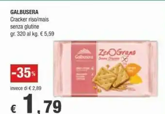 Crai Galbusera Zero Grano Cracker Con Mais E Riso Nuovo Formato 320 G(ml) offerta