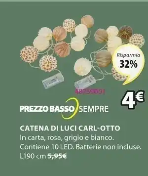 JYSK Catena Di Luci Carl-otto In Carta offerta