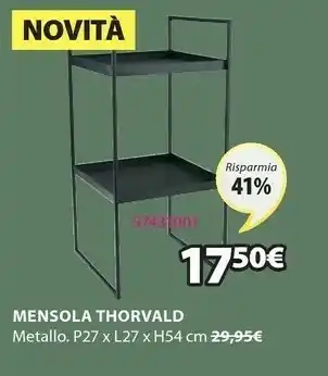 Mensola Thorvald Metallo