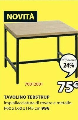 JYSK Tavolino Tebstrup offerta