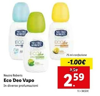 Lidl Neutro Roberts Eco Deo Vapo offerta