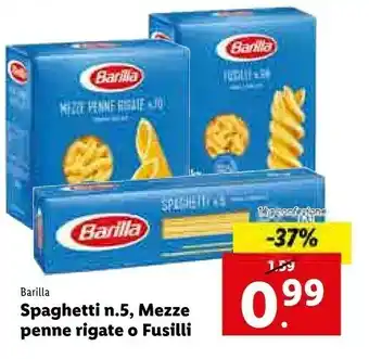 Lidl Barilla Mezze Penne Rigate N. 70 offerta