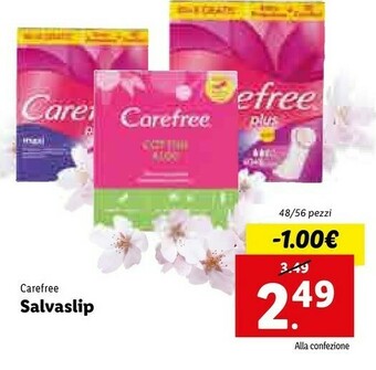 Lidl Carefree Salvaslip offerta