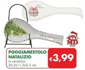 MD Discount POGGIAMESTOLO NATALIZIO in ceramica 26,5x11,3x2,5 cm offerta