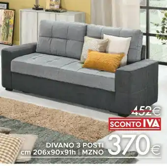 Mondo Convenienza Divano 3 Posti offerta