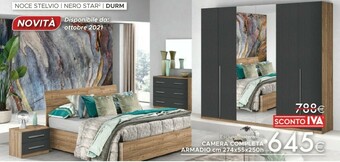 Noce Stelvio DURM Camera Completa Armadio Cm 274x55x250h