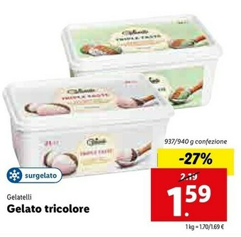 Lidl Gelatelli Gelato Tricolore offerta