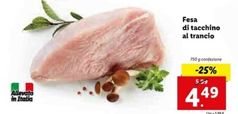 Lidl Lidl Fesa Di Tacchino Al Trancio offerta