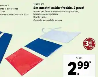 Lidl Sensiplast Set Cuscini Caldo-Freddo offerta