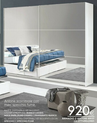 Mondo Convenienza Armadio 2 Antoni Maxi Cm 277x66x246h offerta
