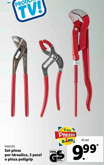Lidl Gs Set Pinze Per Idraulica offerta