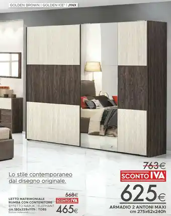 Mondo Convenienza Armadio 2 Antoni Maxi Cm 275x62x240h offerta