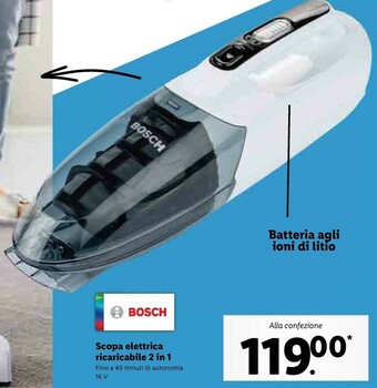 Bosch Scopa Elettrica Ricaricabile 2 In 1