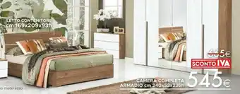 Mondo Convenienza Camera Completa Armadio Cm 240x52x236h offerta