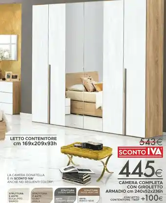 Rovere Cadiz Letto Contenitore Cm 169x209x93h