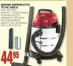 Mondo Brico Bidone aspiratutto offerta