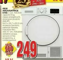 Mondo Brico Akai Asciugatrice offerta