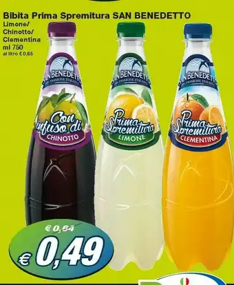 Prix Quality San Benedetto Passione Italiana Clementina Prima Spremitura offerta
