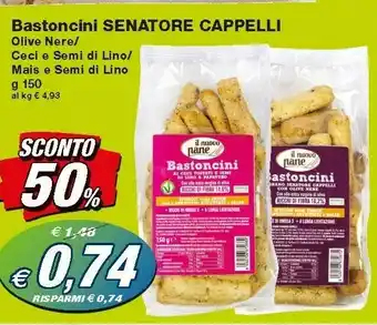 Prix Quality Ceci Senatore Cappelli Bastoncini Olive Nere 150 G offerta