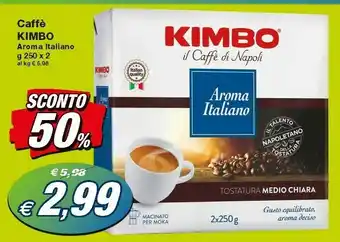 Prix Quality Kimbo Aroma Italiano Caffè Tostatura Medio Chiara 500 G(ml) offerta